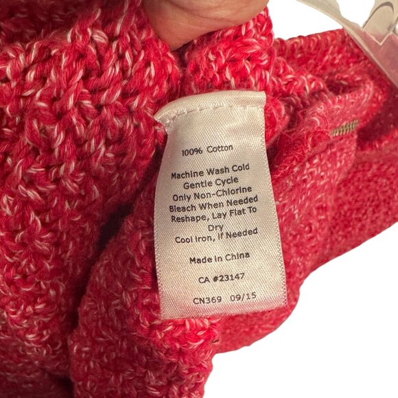 Talbots Womens Size 2X Red Textured Knit Sweater With Side Zipper Details - Picture 6 of 6